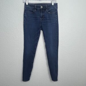 American Eagle Outfitters‎ Jegging Jeans Womens 4 Blue Denim Cotton High Rise